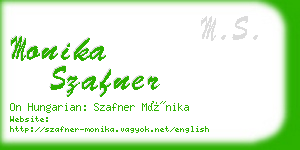 monika szafner business card